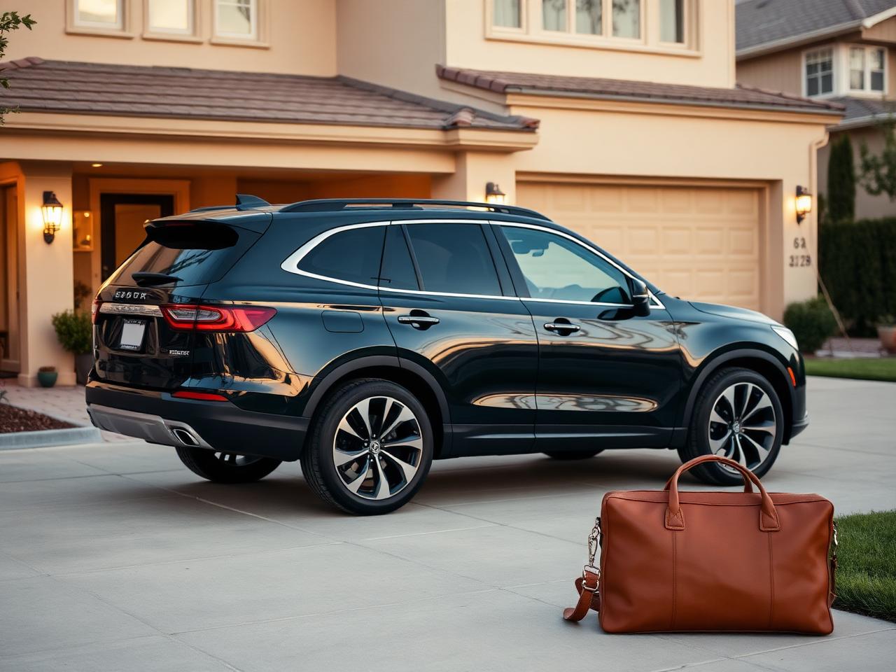 A prepared mobile office setup with a document bag ready for an appointment
